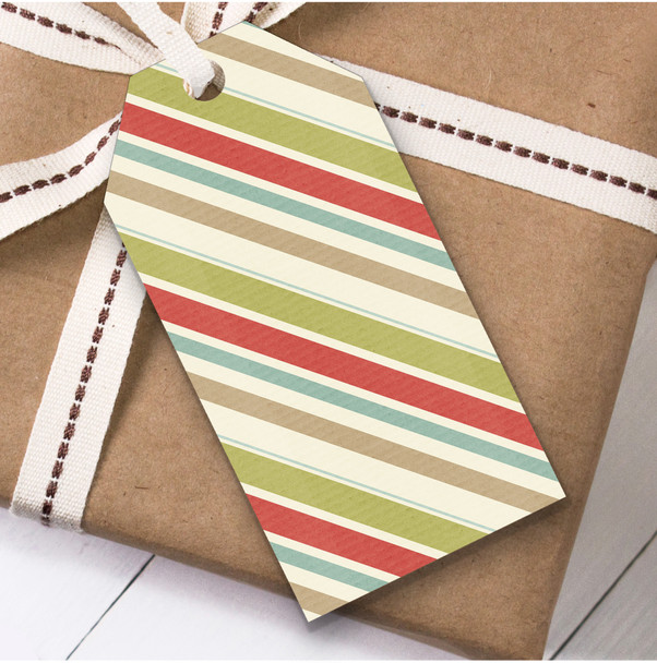 Diagonal Stripes Christmas Gift Tags