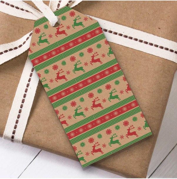 Reindeer Pattern Christmas Gift Tags