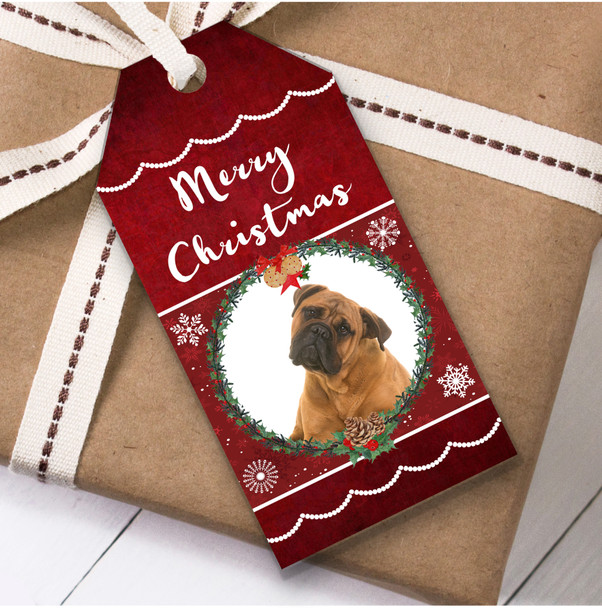 Bullmastiff Dog Christmas Gift Tags