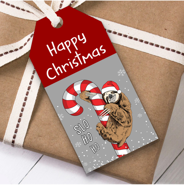 Slo Ho Ho Sloth Christmas Gift Tags