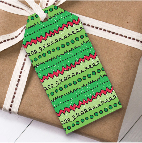 Green Swirly Christmas Gift Tags