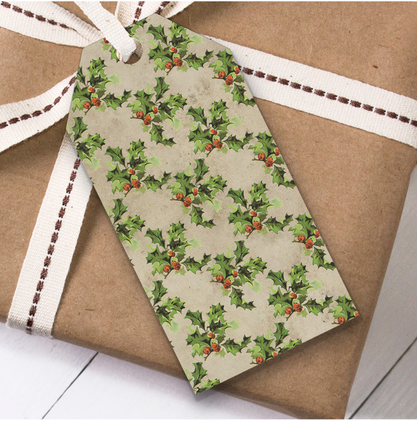 Rustic Holly Christmas Gift Tags