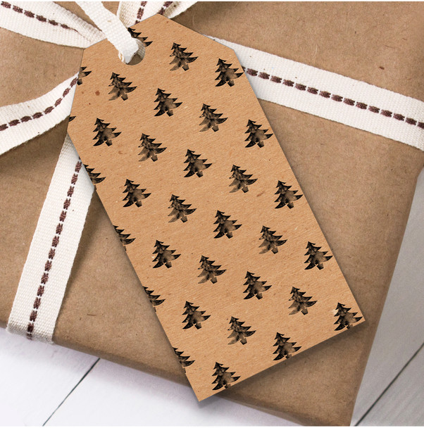 Rustic Trees Christmas Gift Tags