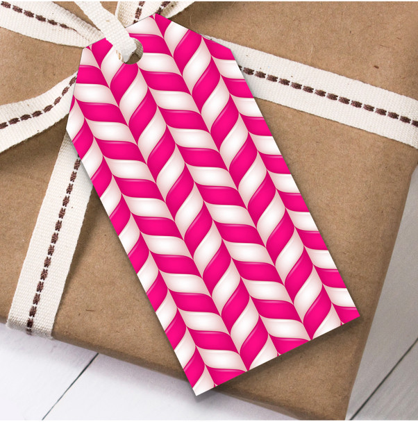 Pink Twists Christmas Gift Tags