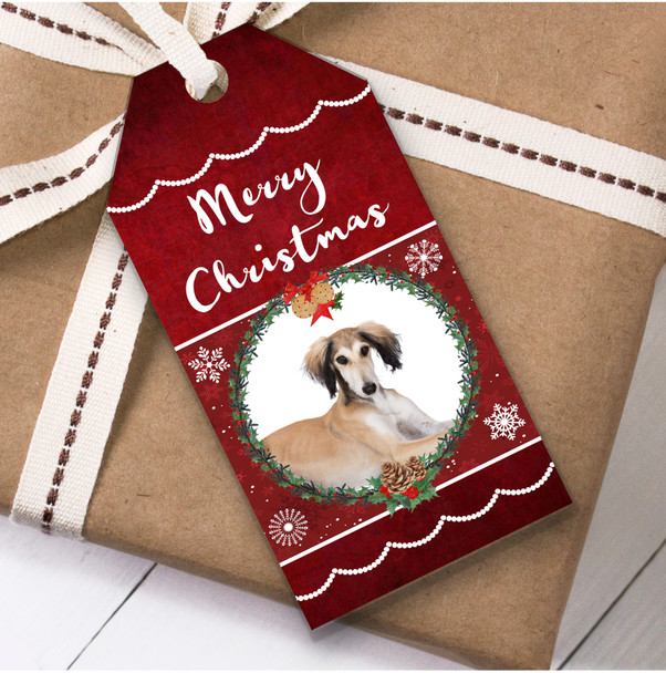 Saluki Dog Christmas Gift Tags