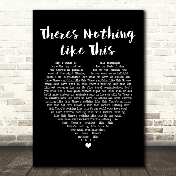 Omar There's Nothing Like This Black Heart Song Lyric Print