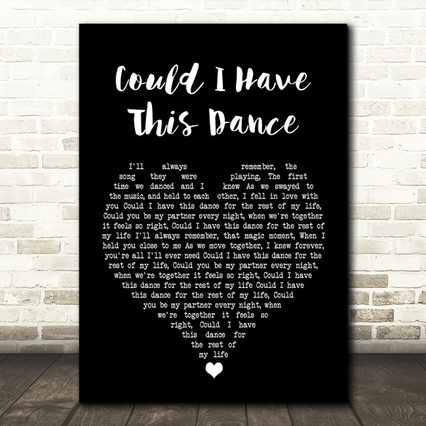 Foster and Allen Could I Have This Dance Black Heart Song Lyric Print