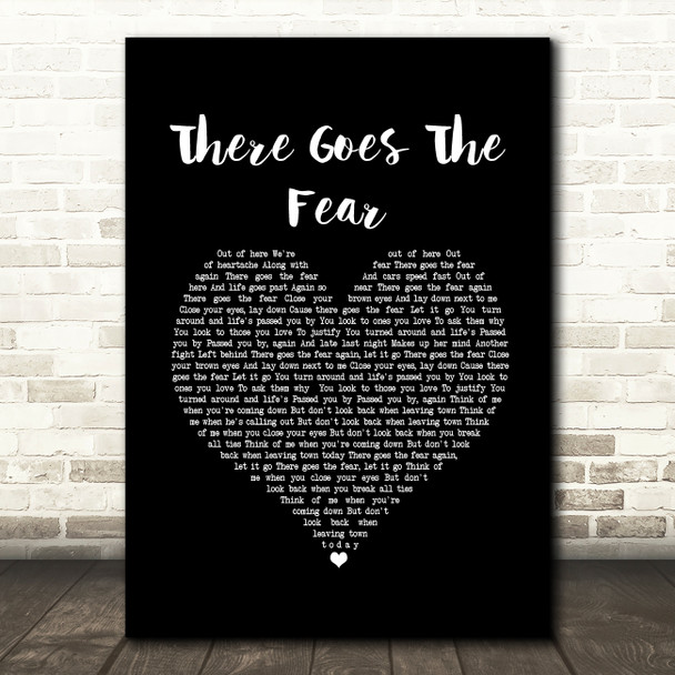 Doves There Goes The Fear Black Heart Song Lyric Print