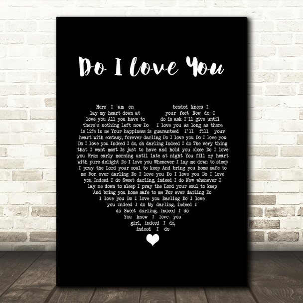 Frank Wilson Do I Love You Black Heart Song Lyric Print