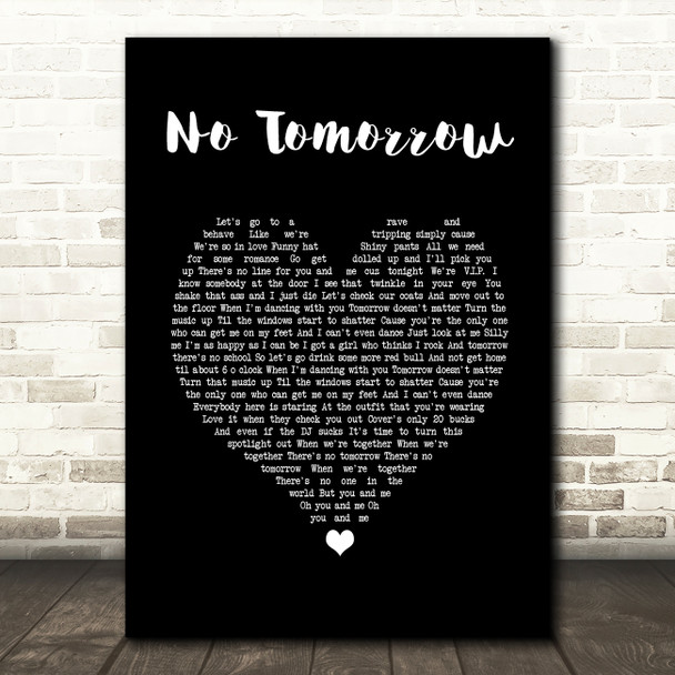 Orson No Tomorrow Black Heart Song Lyric Print