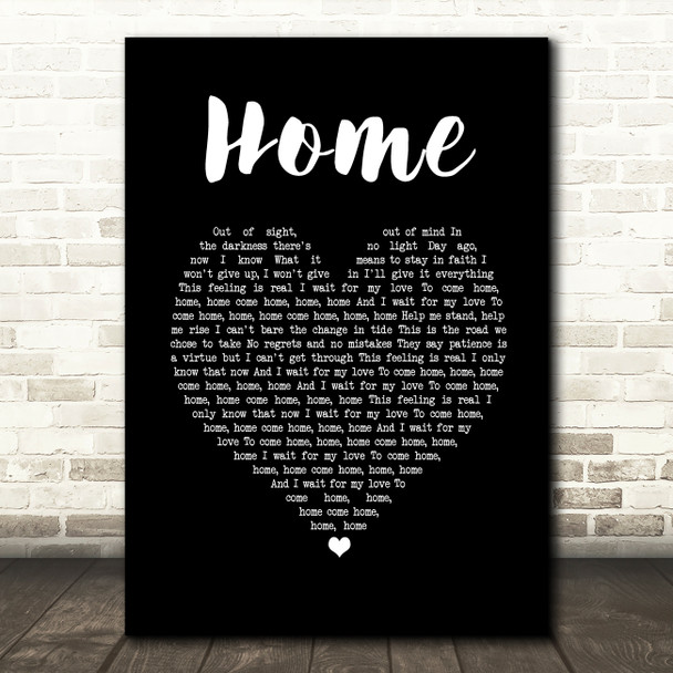 Jack Savoretti Home Black Heart Song Lyric Print