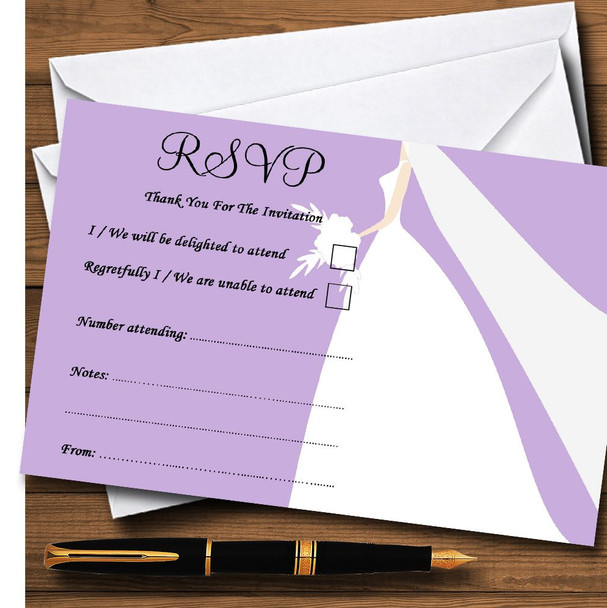 Lilac Bride Personalized RSVP Cards