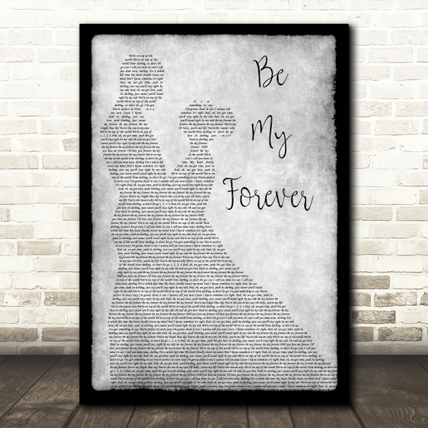 Christina Perri feat. Ed Sheeran Be My Forever Man Lady Dancing Grey Song Print