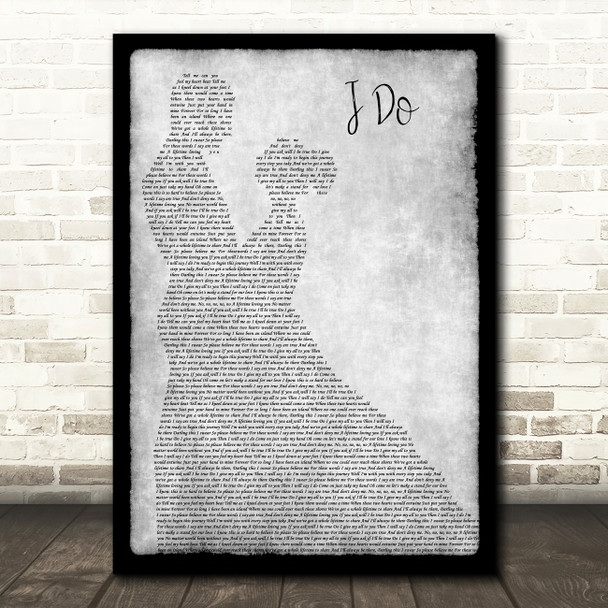 Westlife I Do Man Lady Dancing Grey Song Lyric Print