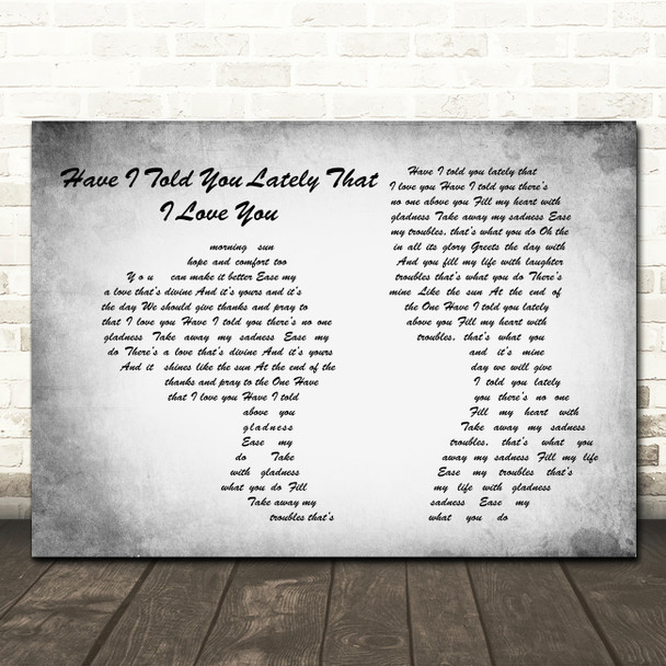 Van Morrison Have I Told You Lately That I Love You Man Lady Couple Grey Print