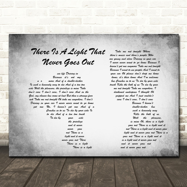 The Smiths There Is A Light That Never Goes Out Man Lady Couple Grey Song Print