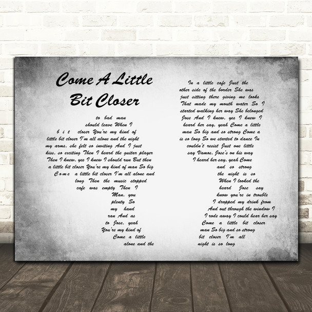 Jay & The Americans Come A Little Bit Closer Grey Man Lady Couple Song Print