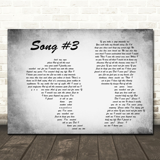 Stone Sour Grey Song 3 Man Lady Couple Grey Song Lyric Quote Print