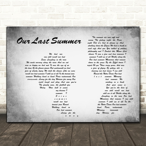 ABBA Our Last Summer Grey Man Lady Couple Song Lyric Print