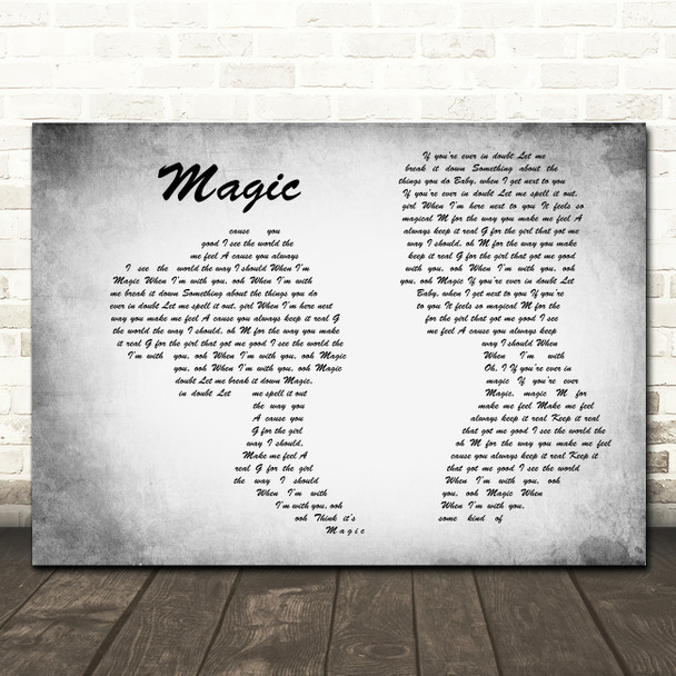 Craig David Magic Man Lady Couple Grey Song Lyric Print