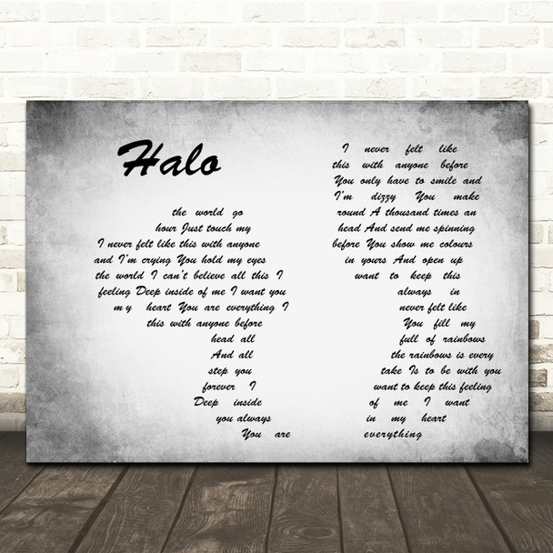 The Cure Halo Man Lady Couple Grey Song Lyric Print