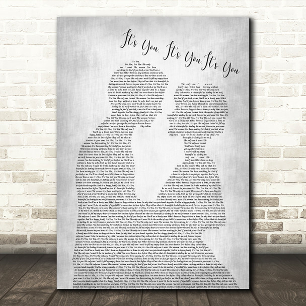 Joe Dolan It's You, It's You,It's You Man Lady Bride Groom Wedding Grey Print