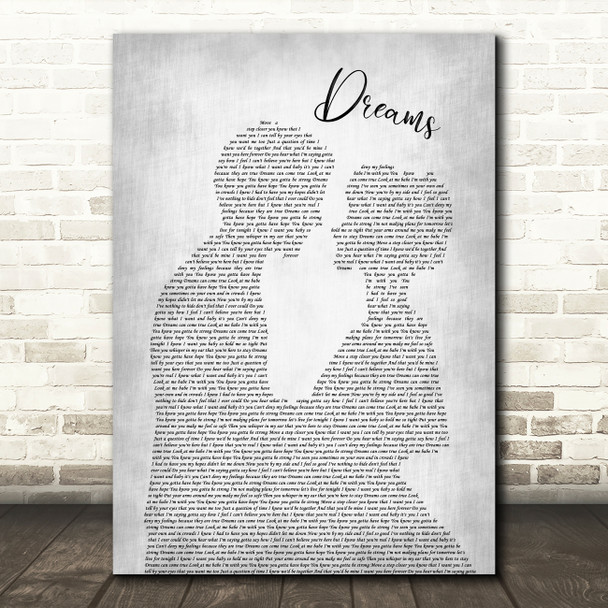 Gabrielle Dreams Grey Song Lyric Man Lady Bride Groom Wedding Print