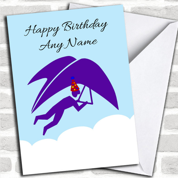 Hand Gliding Personalized Birthday Card