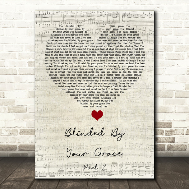 Stormzy Blinded By Your Grace Part 2 Script Heart Song Lyric Print