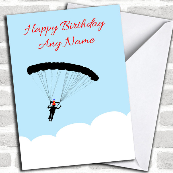 Parachuting Personalized Birthday Card