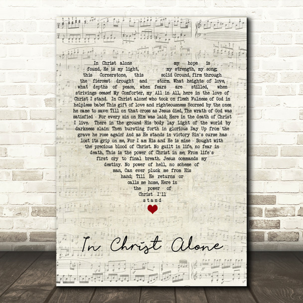 Christina Grimmie In Christ Alone Script Heart Song Lyric Print