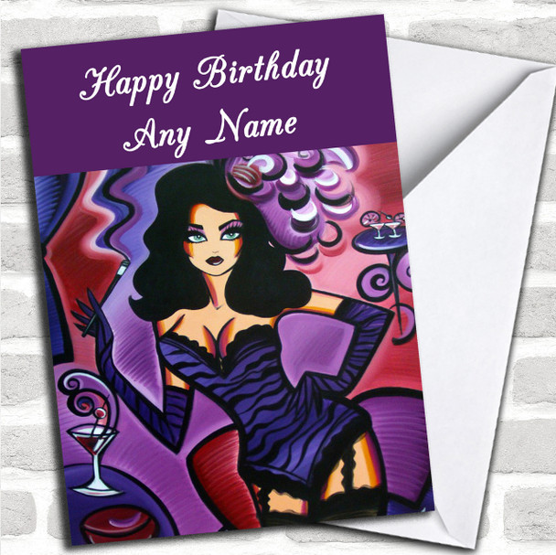 Burlesque Dancing Personalized Birthday Card