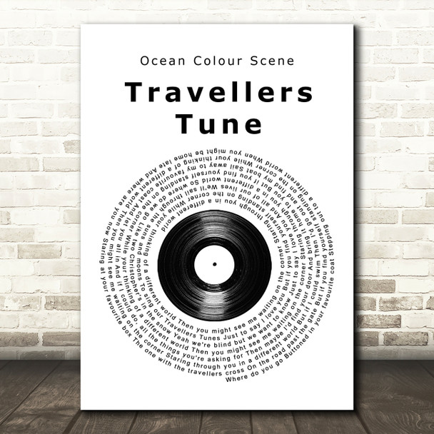 Ocean Colour Scene Travellers Tune Vinyl Record Song Lyric Print