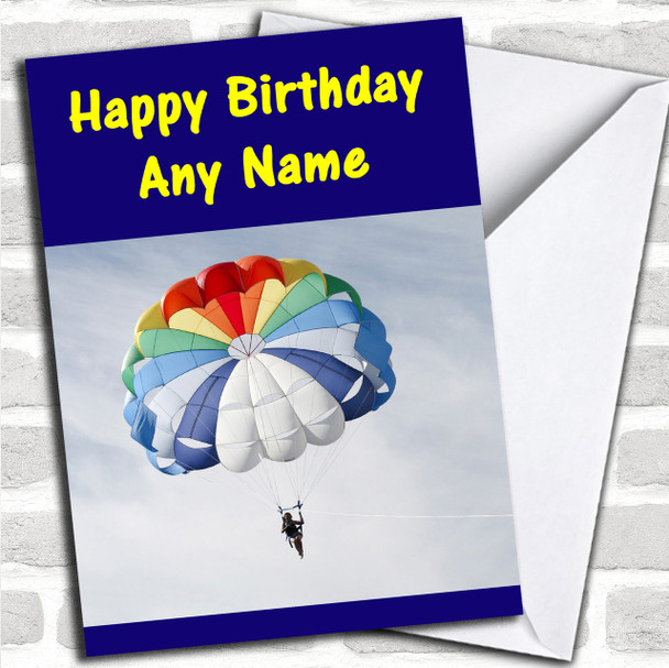 Parachute Personalized Birthday Card