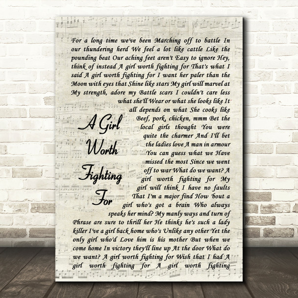 Lea Salonga A Girl Worth Fighting For Vintage Script Song Lyric Quote Music Poster Print