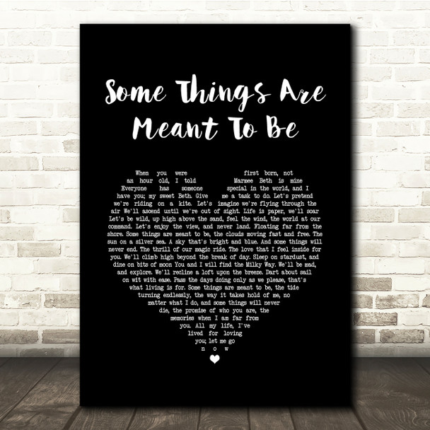 Little Women Some Things Are Meant To Be Black Heart Song Lyric Quote Music Poster Print