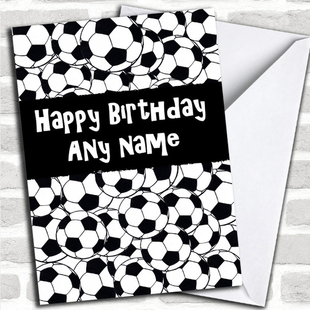 Footballs Personalized Birthday Card