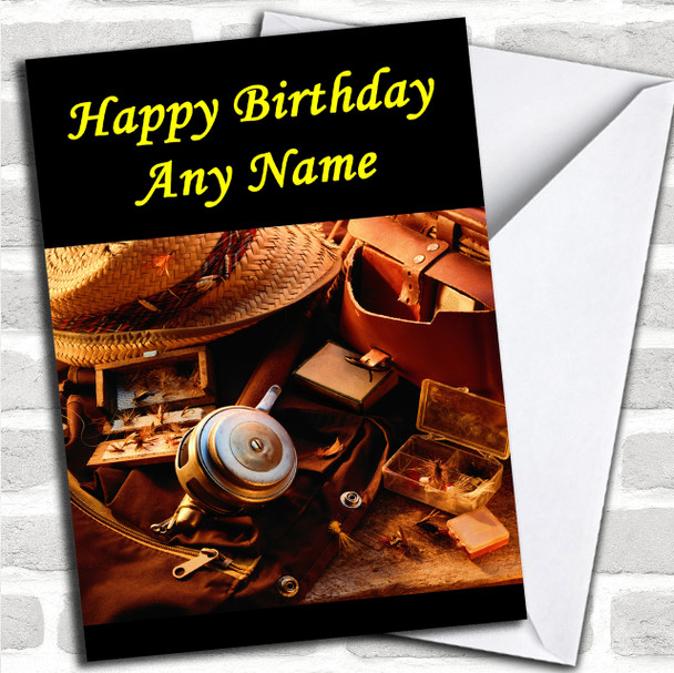 Fishing Kit Personalized Birthday Card