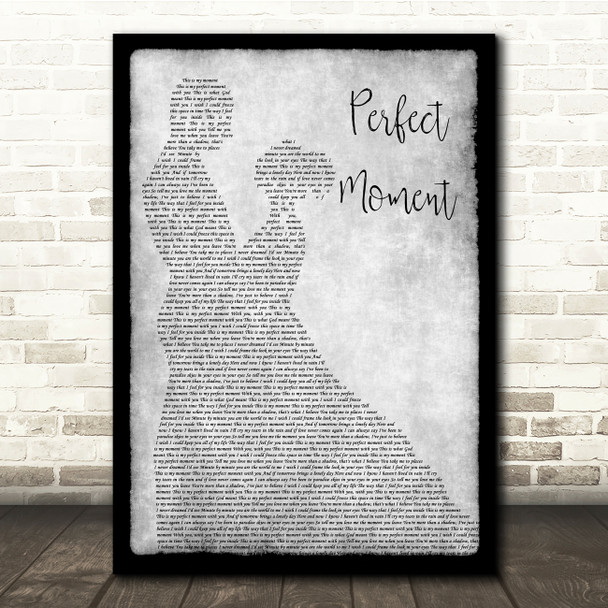 Martine McCutcheon Perfect Moment Grey Man Lady Dancing Song Lyric Quote Music Poster Print