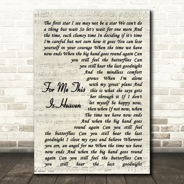 Jimmy Eat World For Me This Is Heaven Vintage Script Song Lyric Quote Music Poster Print