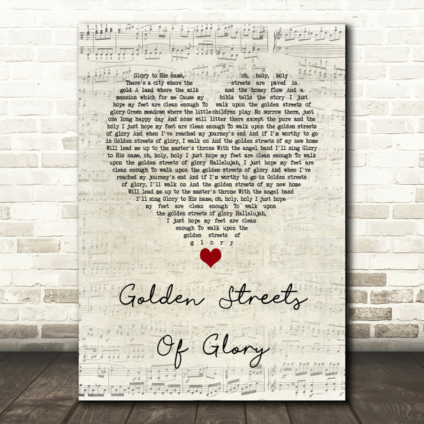 Dolly Parton Golden Streets Of Glory Script Heart Song Lyric Quote Music Poster Print