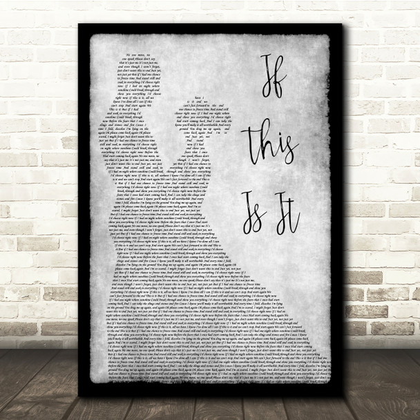 Newton Faulkner If This Is It Grey Man Lady Dancing Song Lyric Quote Music Poster Print