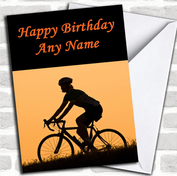 Cycling Fan Personalized Birthday Card