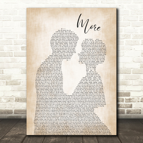 Frank Sinatra More Man Lady Bride Groom Wedding Song Lyric Quote Music Poster Print