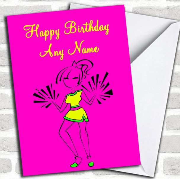 Cheerleading Personalized Birthday Card