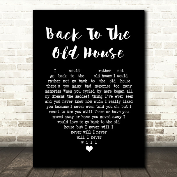 The Smiths Back To The Old House Black Heart Song Lyric Quote Music Poster Print
