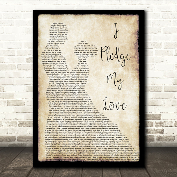 Peaches I Pledge My Love Man Lady Dancing Song Lyric Quote Music Poster Print