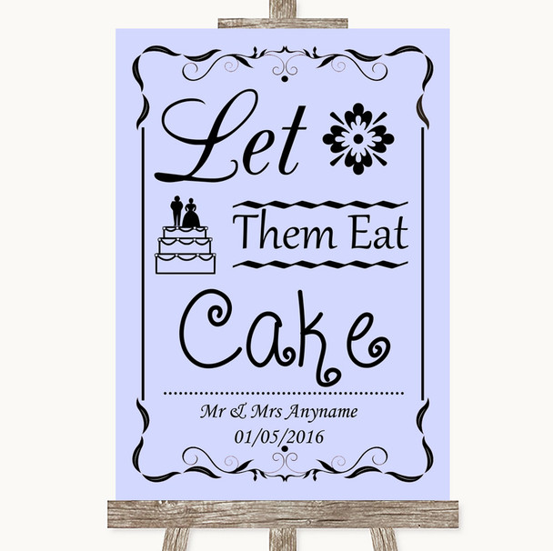 Lilac Let Them Eat Cake Personalized Wedding Sign