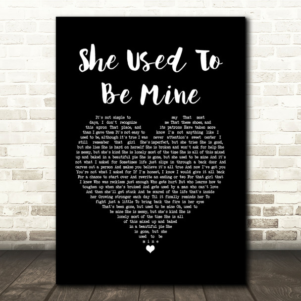 Katharine McPhee She Used To Be Mine Black Heart Song Lyric Quote Music Poster Print