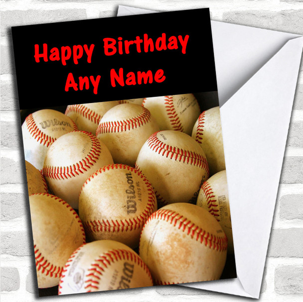 Baseball Personalized Birthday Card